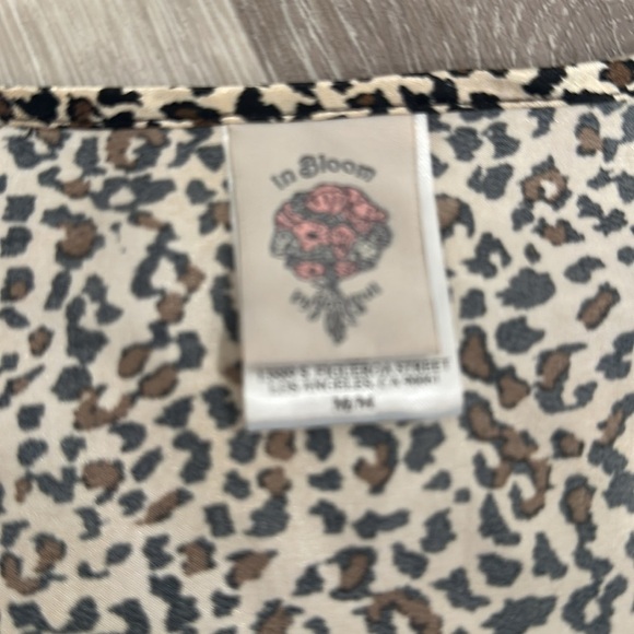 IN BLOOM BY JONQUIL WOMEN LEOPARD PRINT SHORT SLEEVE ROBE - Picture 3 of 11